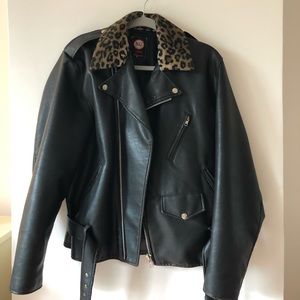 Vintage 100% Vegan leather Jacket